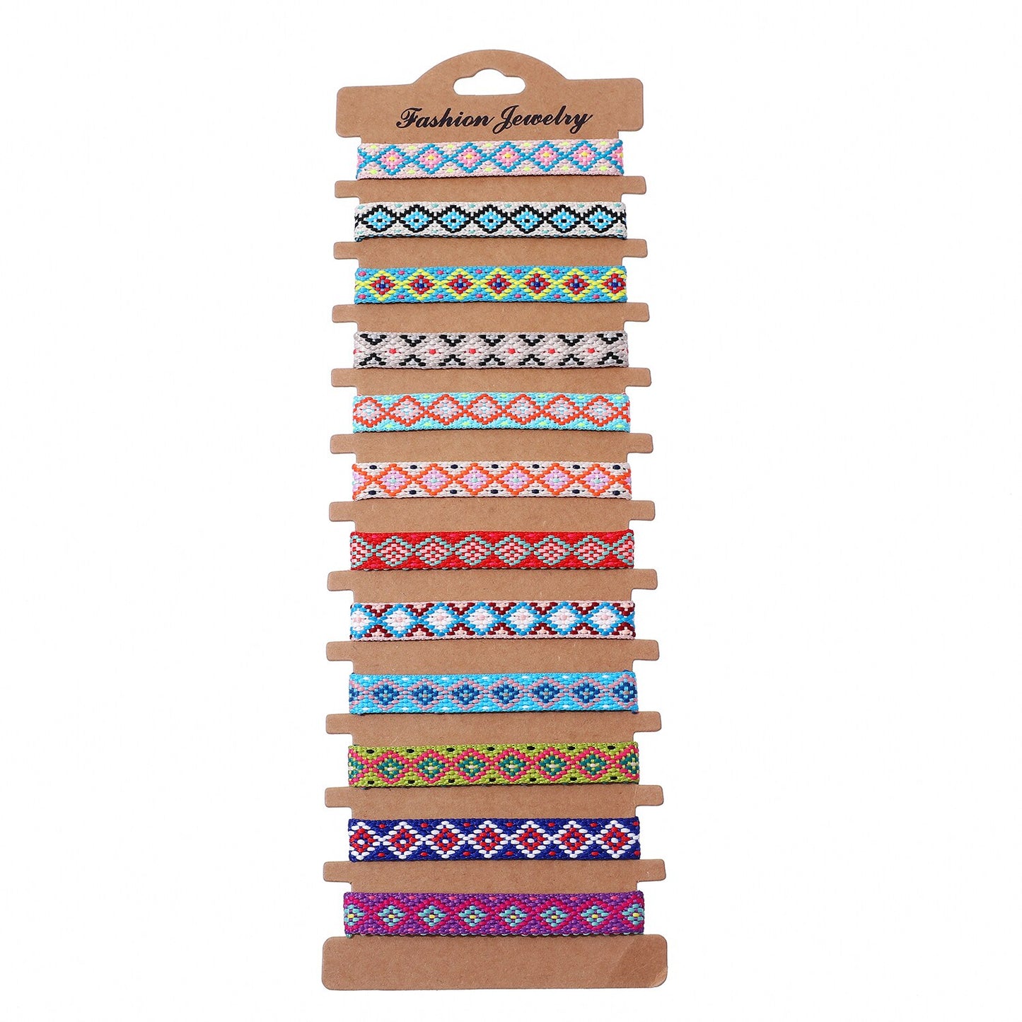 12 Pieces Woven Friendship Bracelets - 6 Styles Adjustable Handmade Braided Strings Multicolor Bracelets Anklet for Women Girls