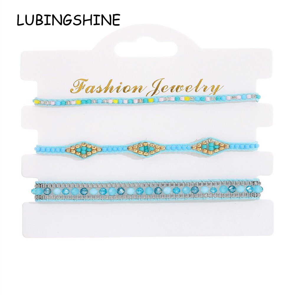 3pcs String Bracelets for Teen Girls Wave Boho Bracelets Surfer Bracelets for Women Adjustable Summer Beach Bracelets Anklets