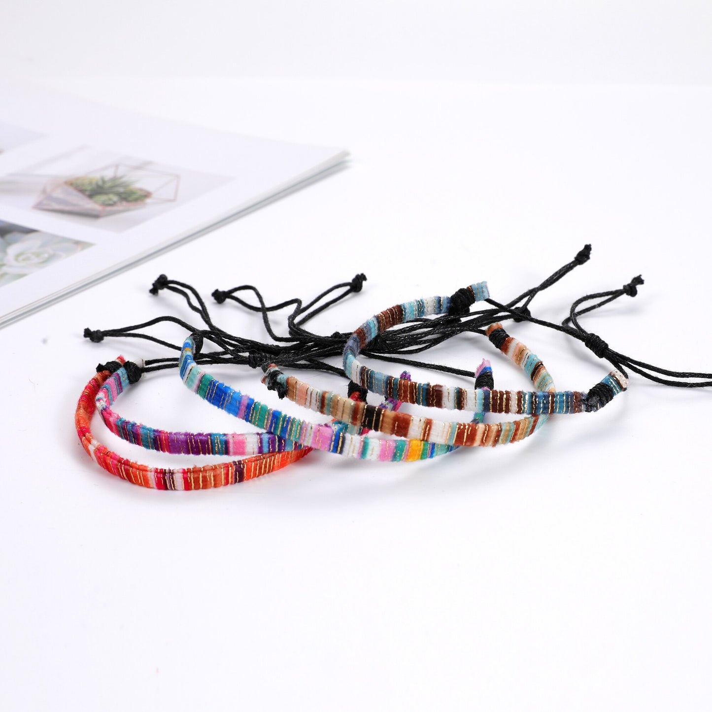12Pcs Woven Bracelet Bulk for Women, Kids & Girls - Boho Friendship Bracelets Handmade Braided Rope Wrist String Chain Wholesale