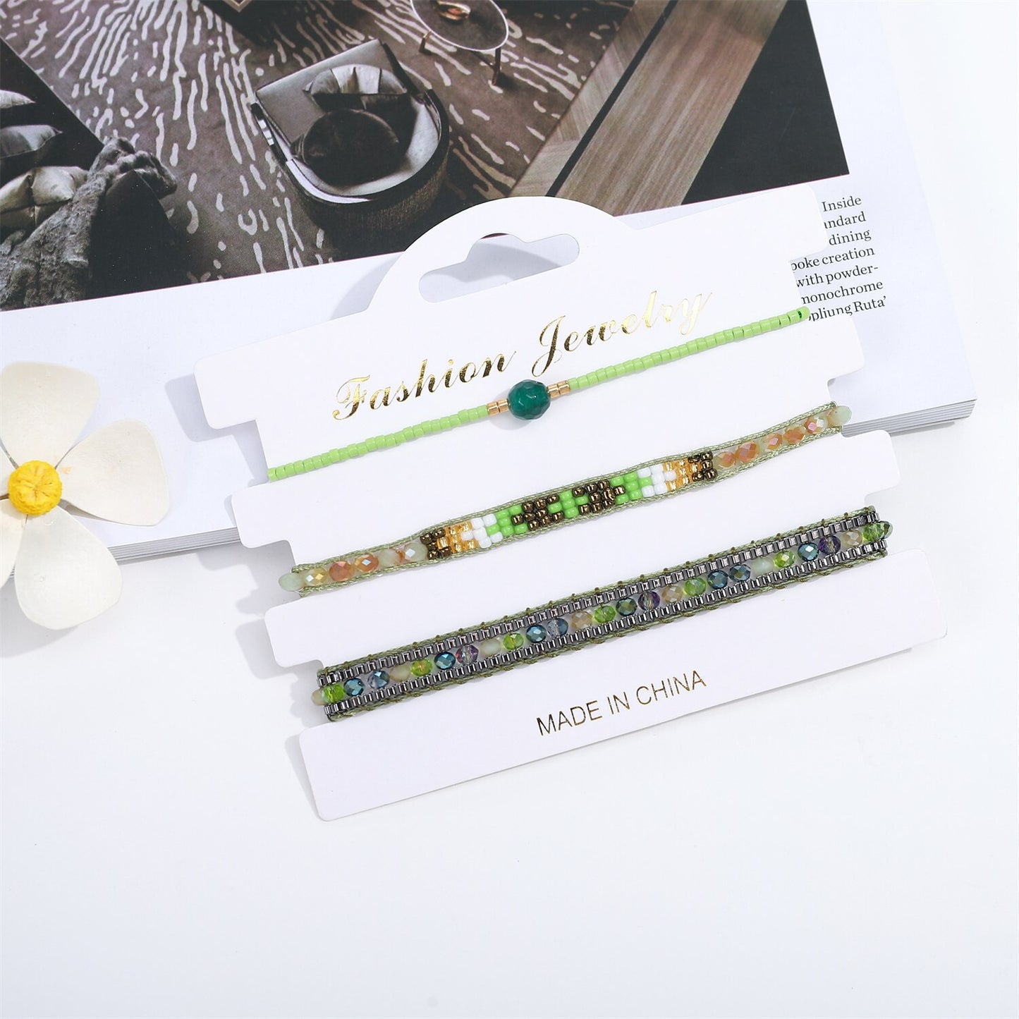 3pcs String Bracelets for Teen Girls Wave Boho Bracelets Surfer Bracelets for Women Adjustable Summer Beach Bracelets Anklets