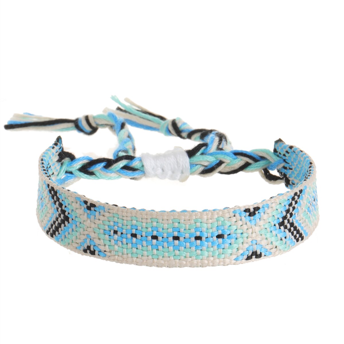 Wide Woven Bracelet Bulk for Women, Kids & Girls - Nepal Style Friendship Bracelets Handmade Braided Rope Wrist String Chain