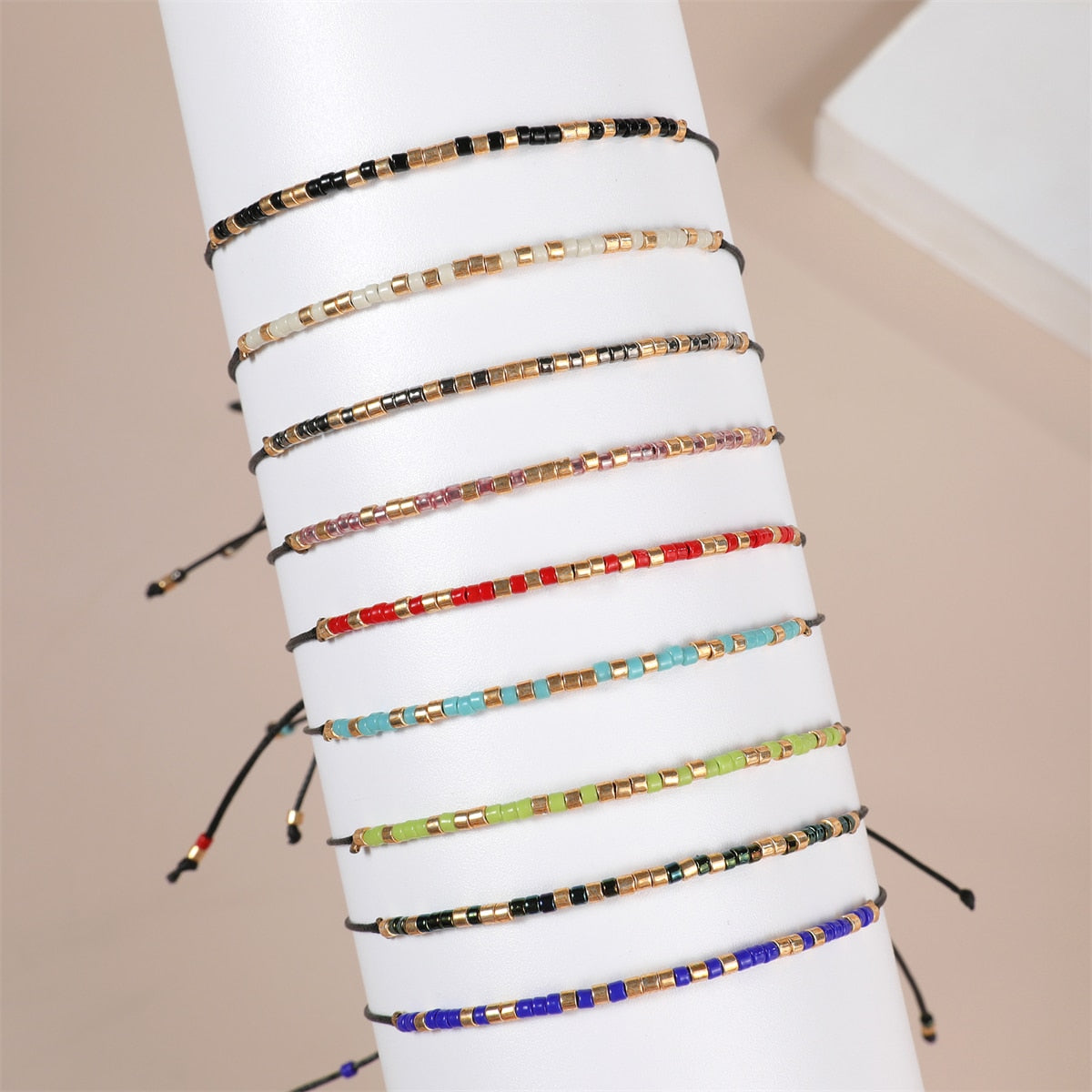 1pc Boho Glass Seeds Beaded Bracelets for Women Men Beads Bracelets Anklet Wrist Strap Ankle Jewelry Gift