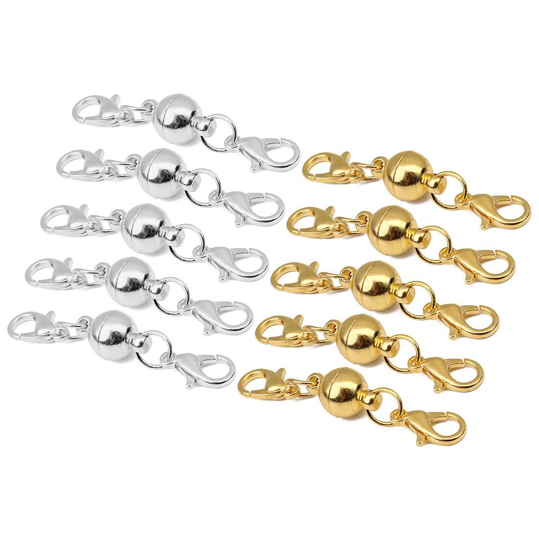 5pcs/lot DIY Jewelry Accessories Copper Color Retaining Ball Magnet Buckle Bracelet Necklace Connection Buckle Mask Connector