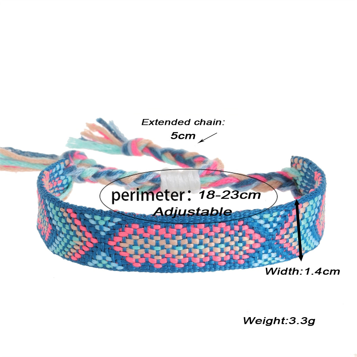 Wide Woven Bracelet Bulk for Women, Kids & Girls - Nepal Style Friendship Bracelets Handmade Braided Rope Wrist String Chain