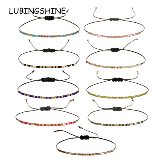 1pc Boho Glass Seeds Beaded Bracelets for Women Men Beads Bracelets Anklet Wrist Strap Ankle Jewelry Gift
