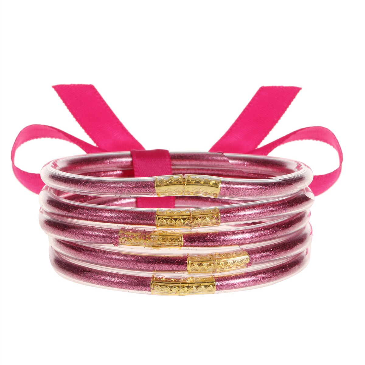 Multi-Layered Jelly Bangles Bracelets for Women Glitter Filled Jelly Clear Silicone Bracelets for Girls Wide Wristband Jewelry