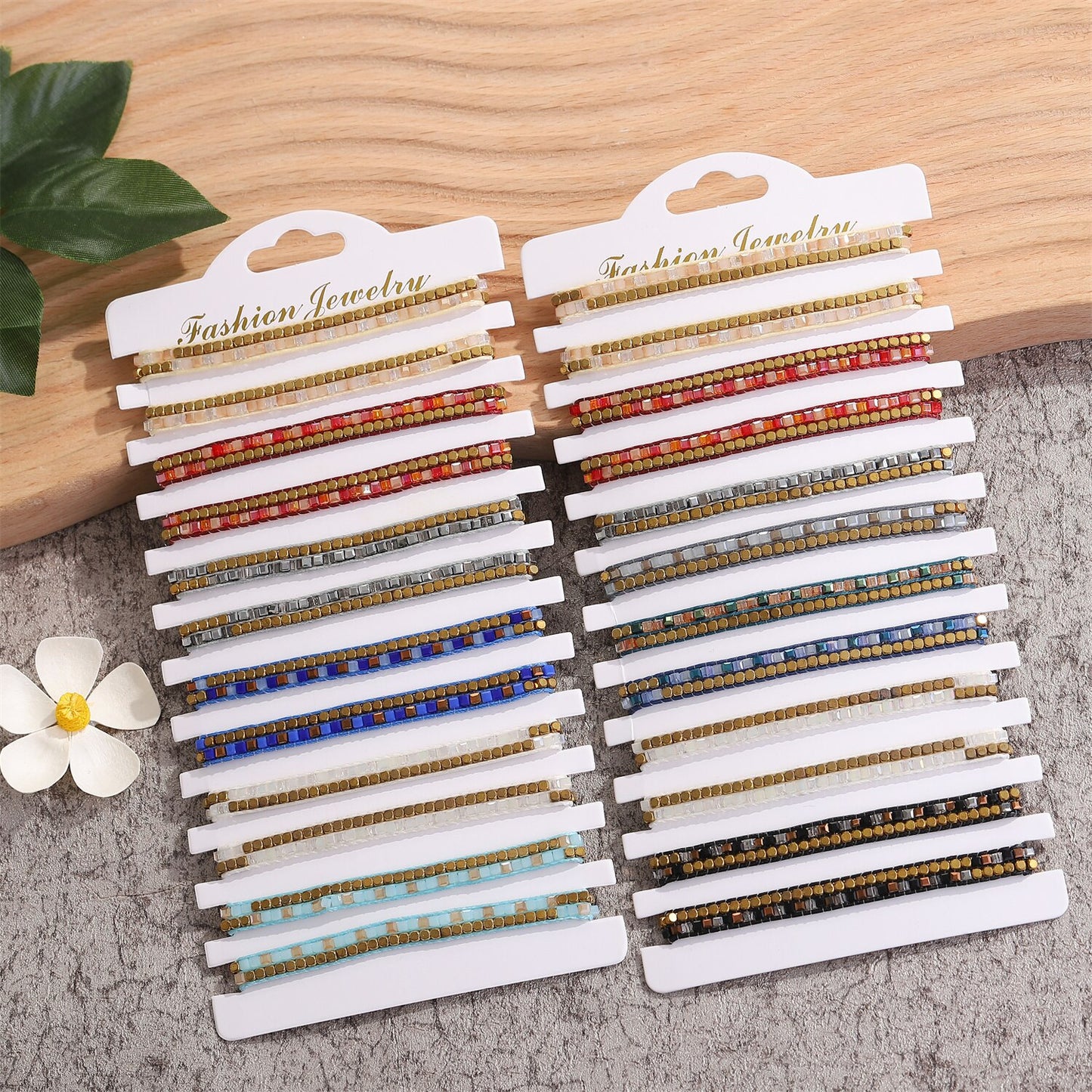 Boho 12pcs/lot Seed Beads Braided Bracelets for Women Adjustable Rope Chain Anklets Beach Handmade Wide Wristband Cuff Jewelry
