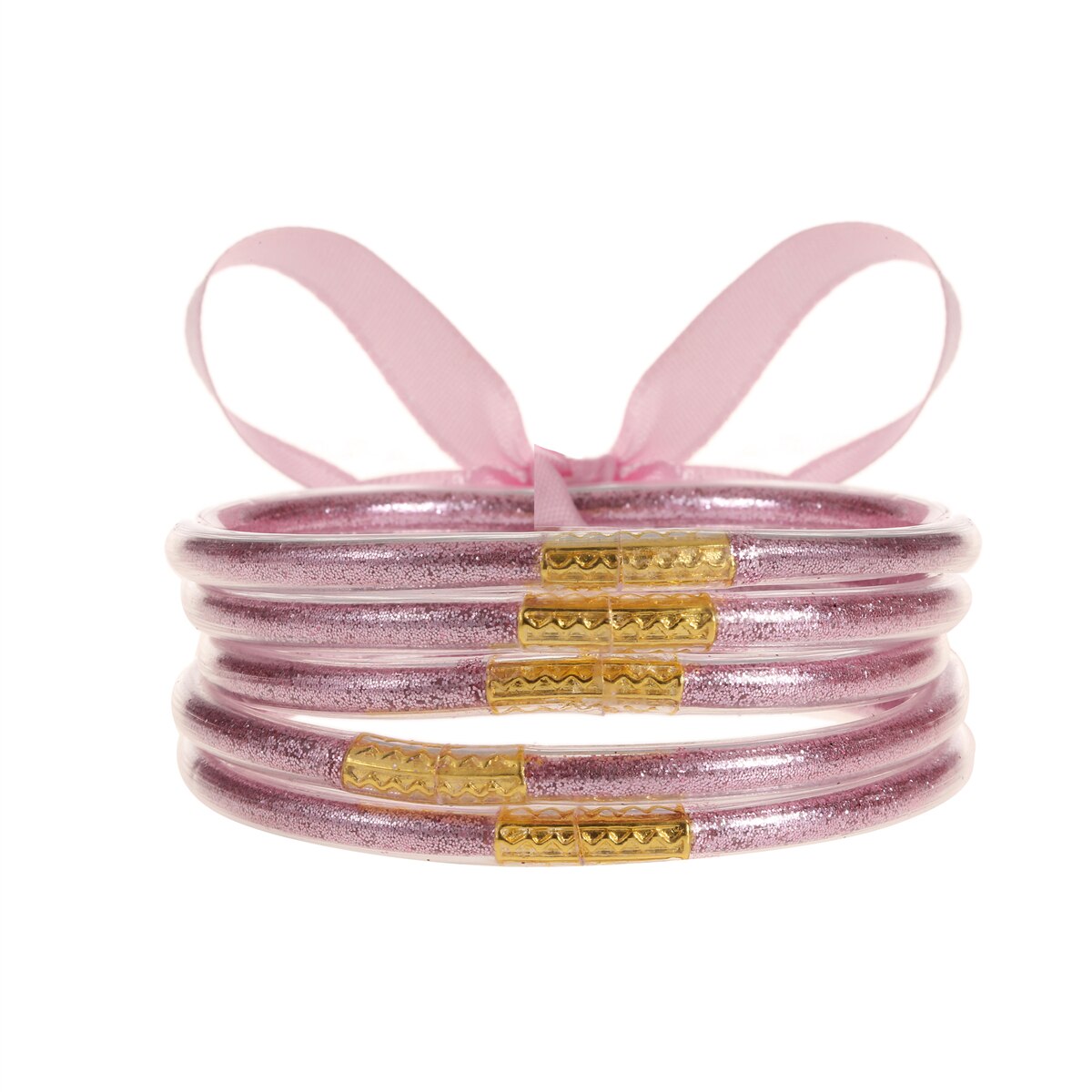 Multi-Layered Jelly Bangles Bracelets for Women Glitter Filled Jelly Clear Silicone Bracelets for Girls Wide Wristband Jewelry