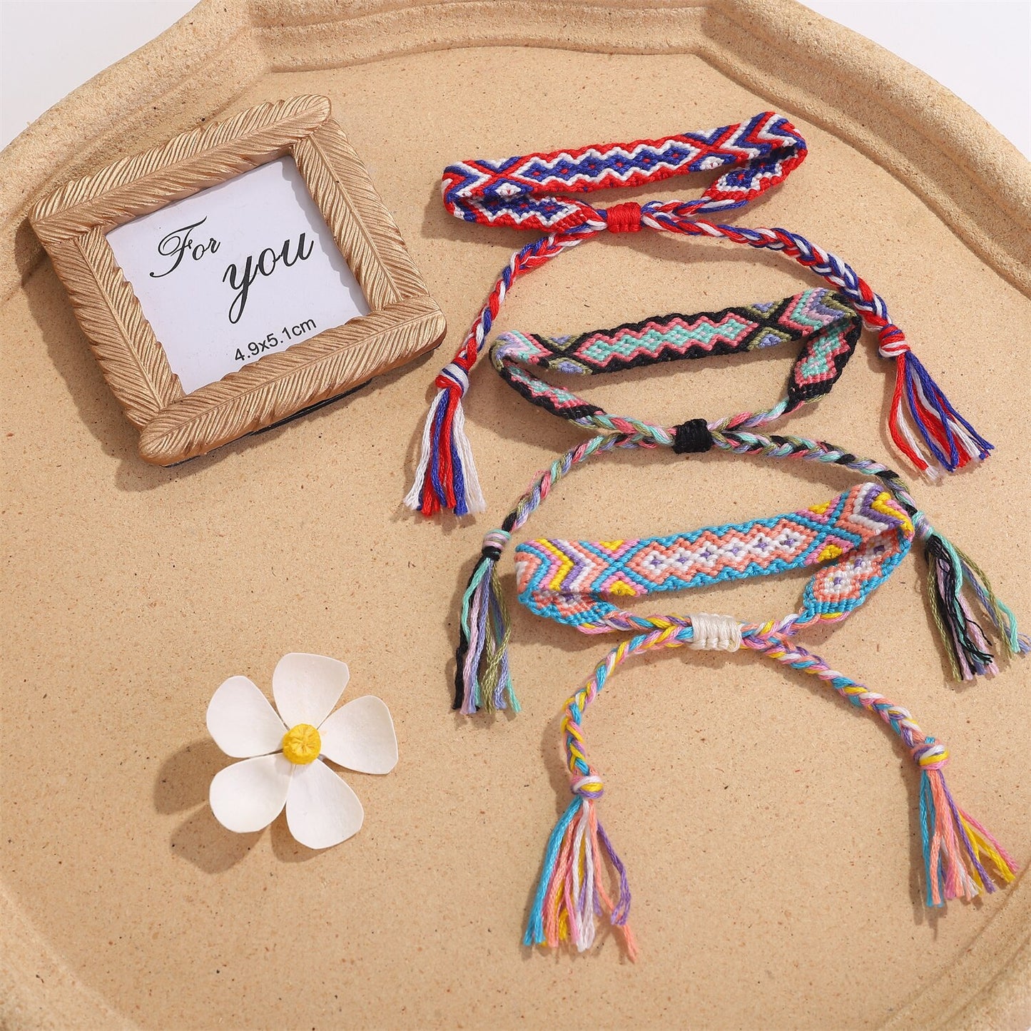 12pcs/lot Bohemia Braided Rope Bracelet Completely Handmade Embroidery Bracelet for Women Wide Cuff Waterproof Anklets Jewelry