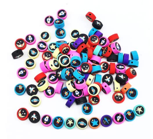 50pcs/lot Cartoon Flowers Evil Eye Polymer Clay Spacer Beads for Women Girls Jewelry Making DIY Bracelet Necklace  Accessories