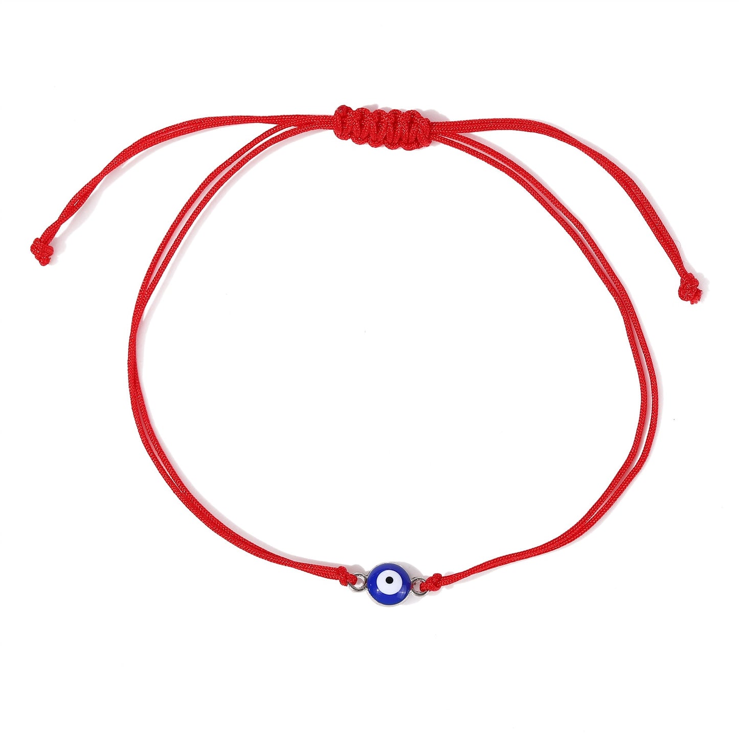 12pcs Turkish Style Evil Eye Bracelet for Women Men Teens Lucky Red Rope Handmade Wove Shell Pendant Surf Anklet Wholesale