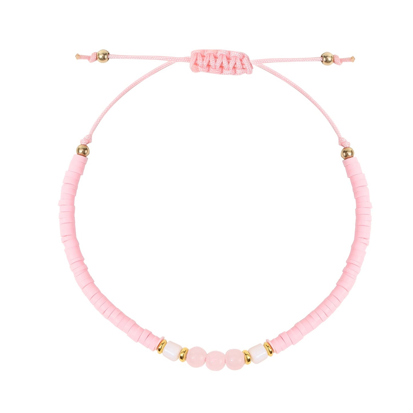 12pcs/lot Polymer Clay Stackable Charms Bracelets Boho Crystal Glass Beads Bracelet Anklet for Women Wholesale Jewelry